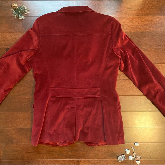 GERARD DAREL Vintage Suede Blazer in Burgundy, Size EU 40 - Picture 2 of 12
